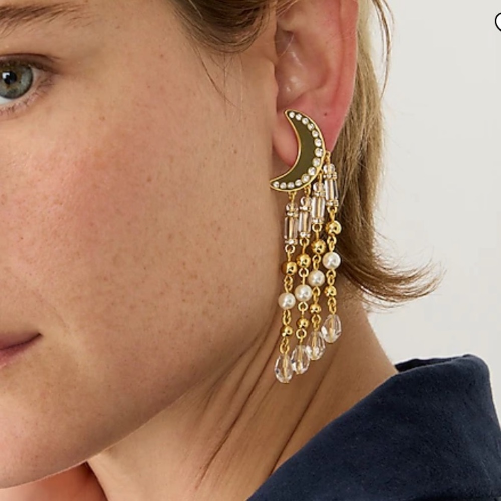 J.crew statement moon chandelier earings
